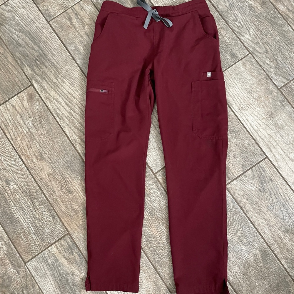 Figs Burgundy yola skinny pant